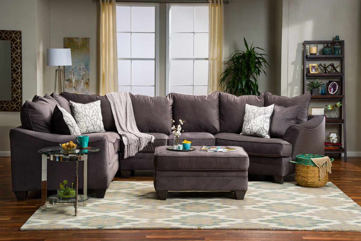 Cosmo Microfiber Sectional at GardnerWhite