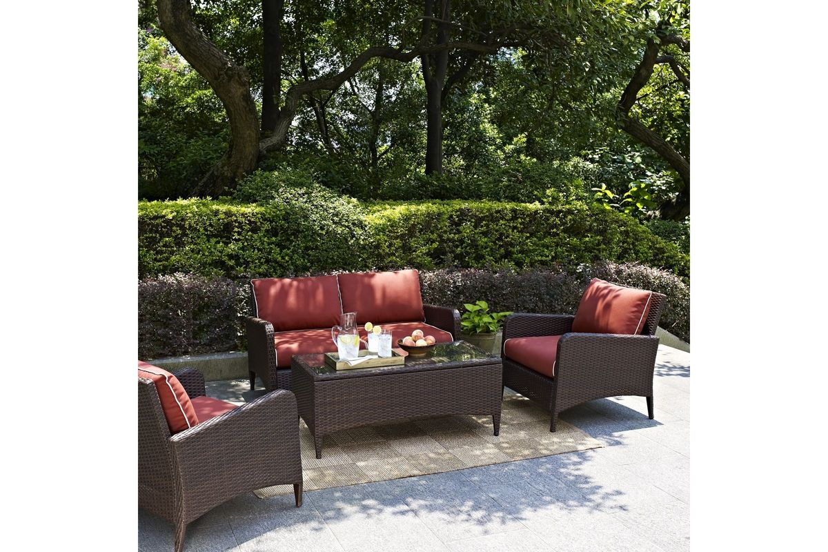 Kiawah 4 Piece Outdoor Seating Set by Crosley at GardnerWhite