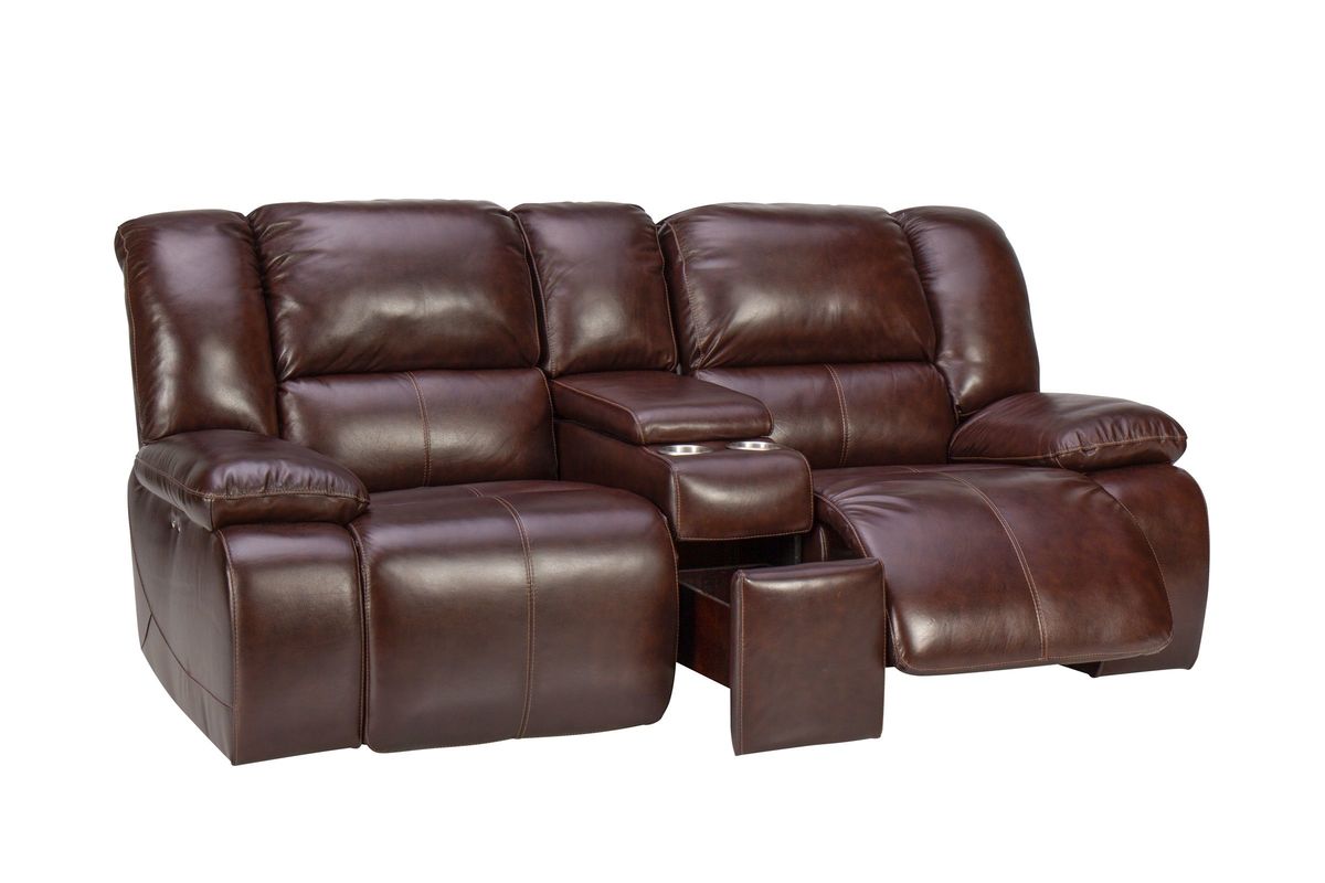 Amarillo Power Reclining Leather Loveseat at GardnerWhite