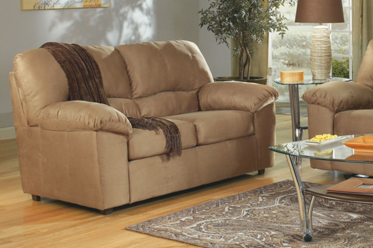 DuraPella Cafe Microfiber Loveseat at GardnerWhite