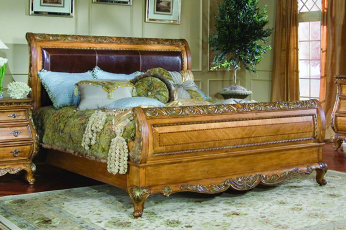 Versailles Queen Sleigh Bed at GardnerWhite