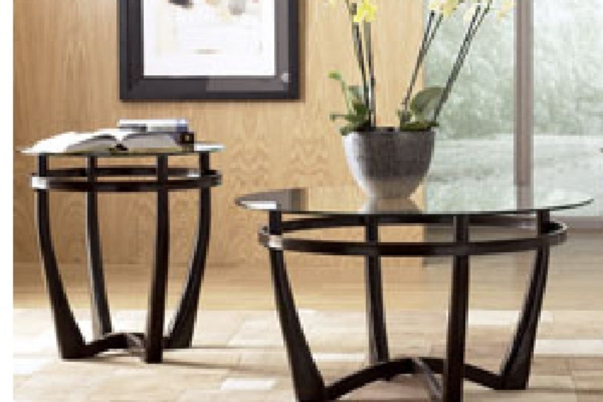 Cocktail Table & 2 Glass End Tables at GardnerWhite
