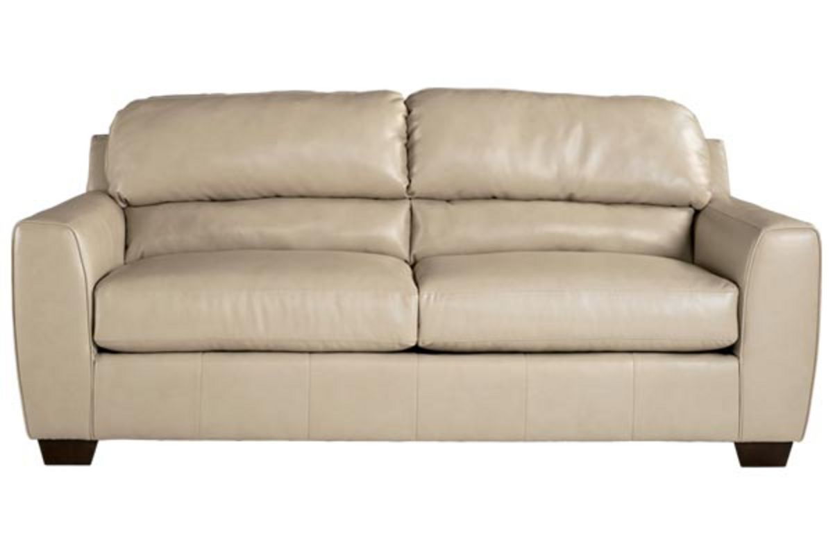 Rimini Taupe Durablend Leather Sofa at GardnerWhite