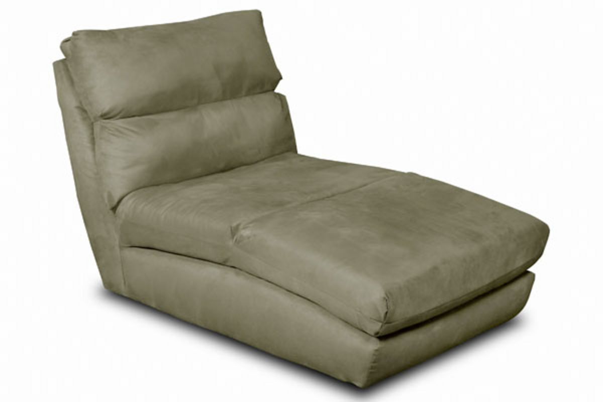 Olive Microfiber Chaise Lounge at GardnerWhite