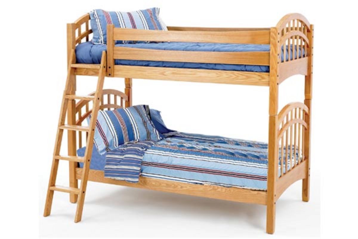 Oak Crest Twin Bunk Bed at GardnerWhite