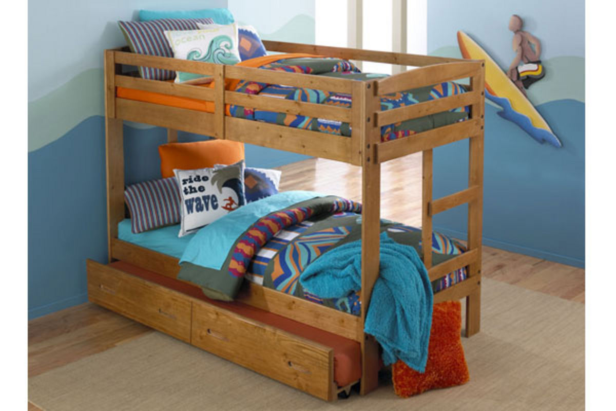 Ponderosa Twin Bunk Bed with Sleep Trundle at GardnerWhite