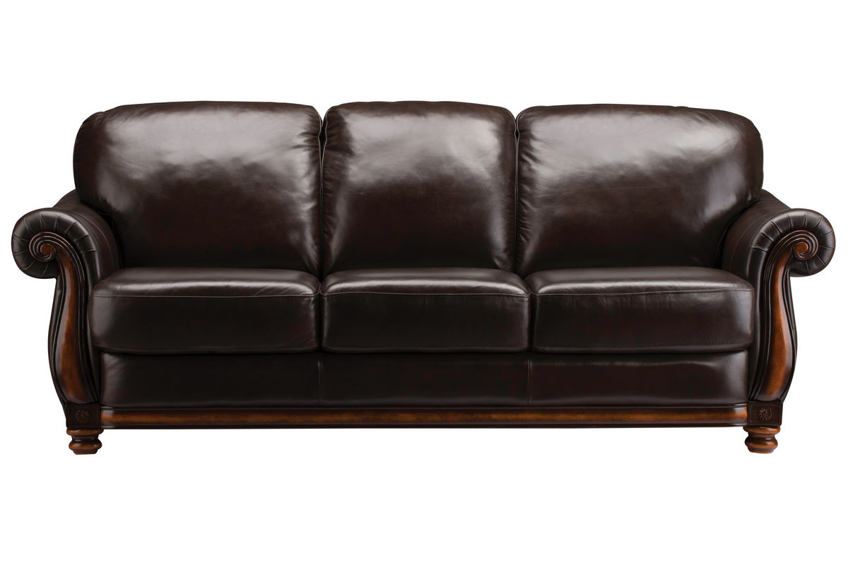 gardner leather round arms sofa