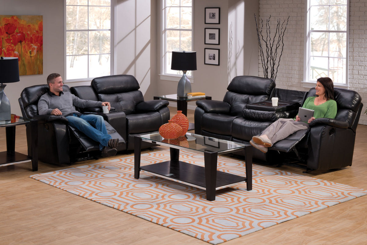 Elegance Gliding Reclining Leather Sofa at GardnerWhite