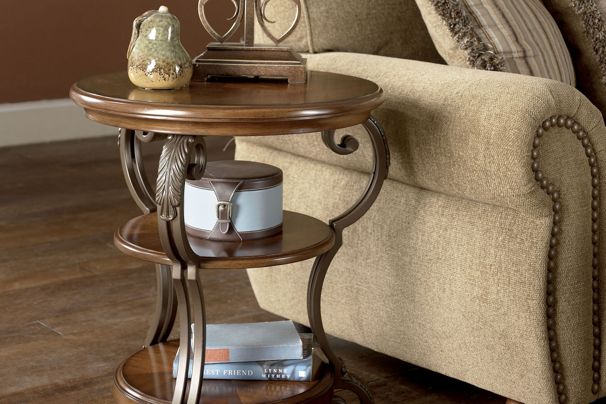 Burnished Chairside End Table at GardnerWhite