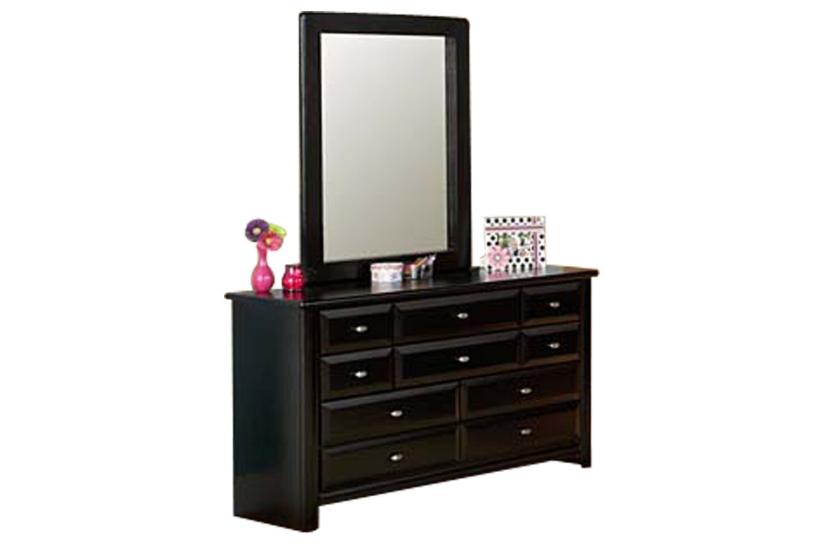 Laguna Black Dresser & Mirror