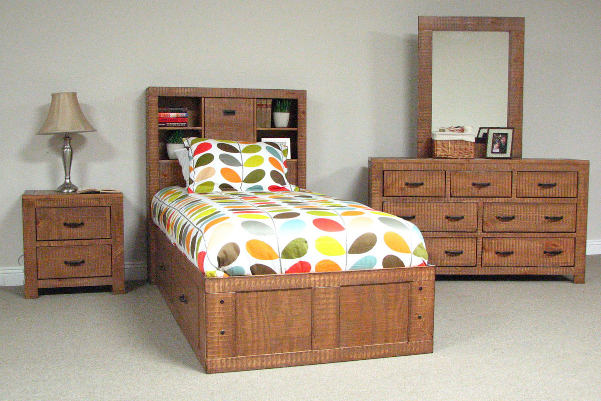 Honey Twin Captains Bed at GardnerWhite