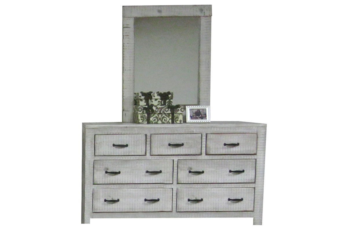 White Dresser + Mirror at GardnerWhite
