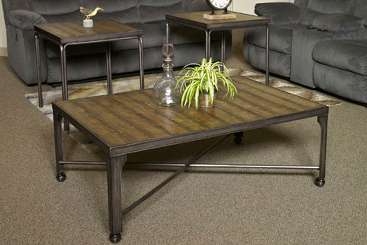 Rustic Brown Cocktail Table & 2 End Tables at GardnerWhite