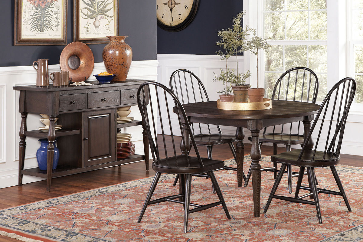 Heritage Dining Set with 4 Side Chairs at GardnerWhite