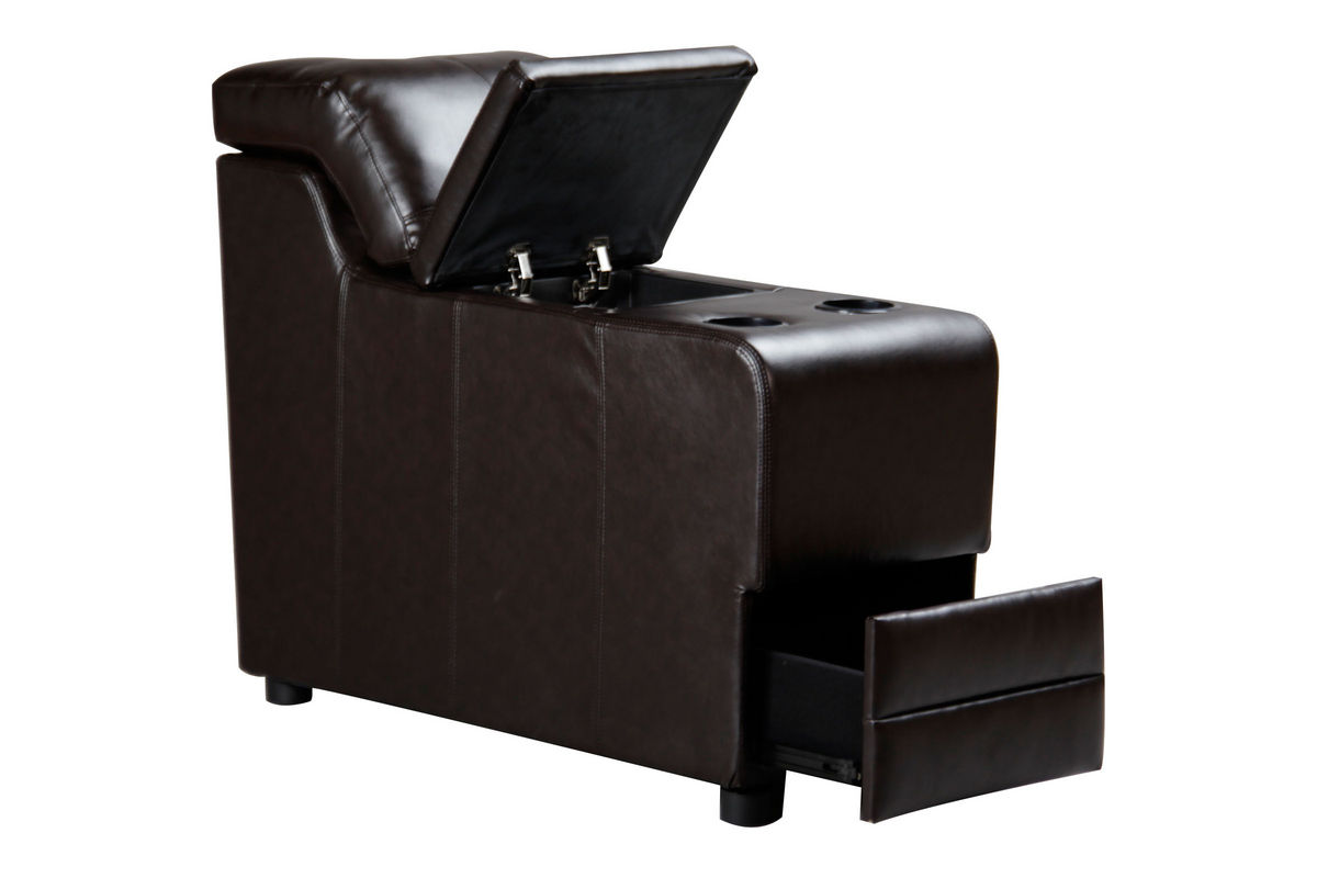 Bartek Bonded Leather Sectional Console at GardnerWhite