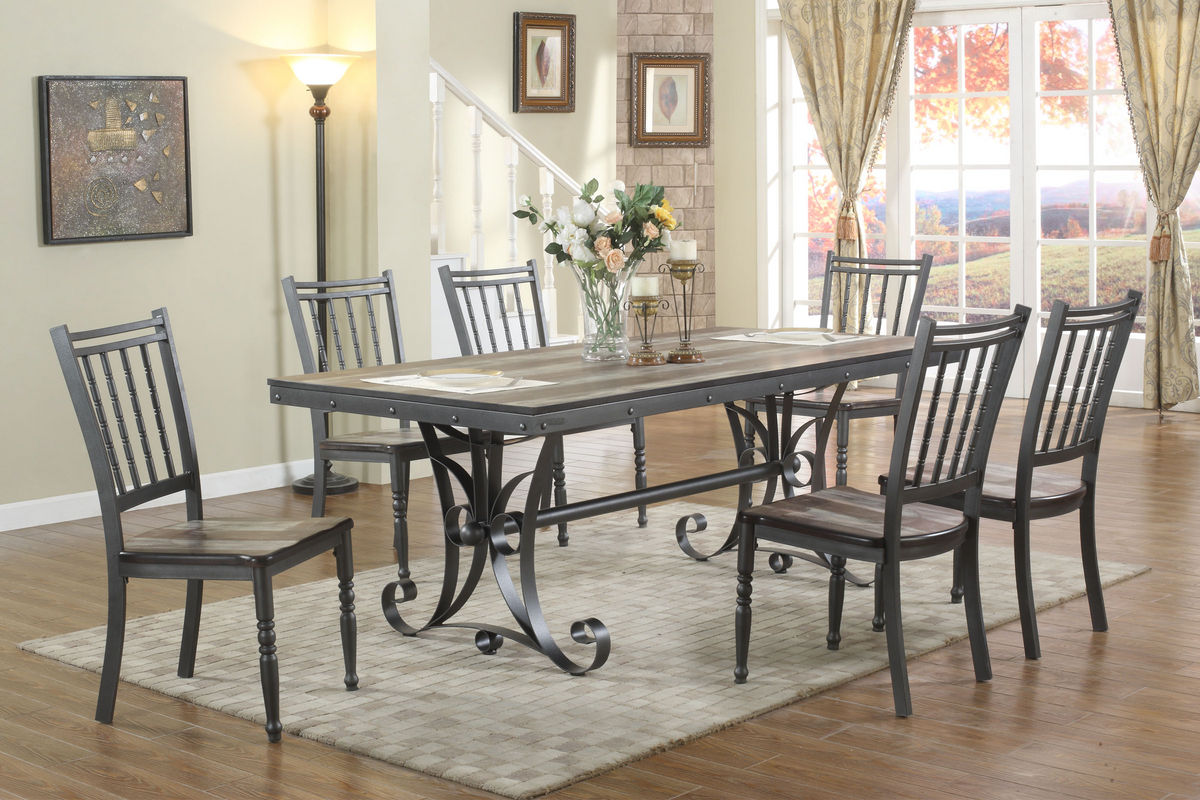 Walker Dining Set with 6 Side Chairs at GardnerWhite