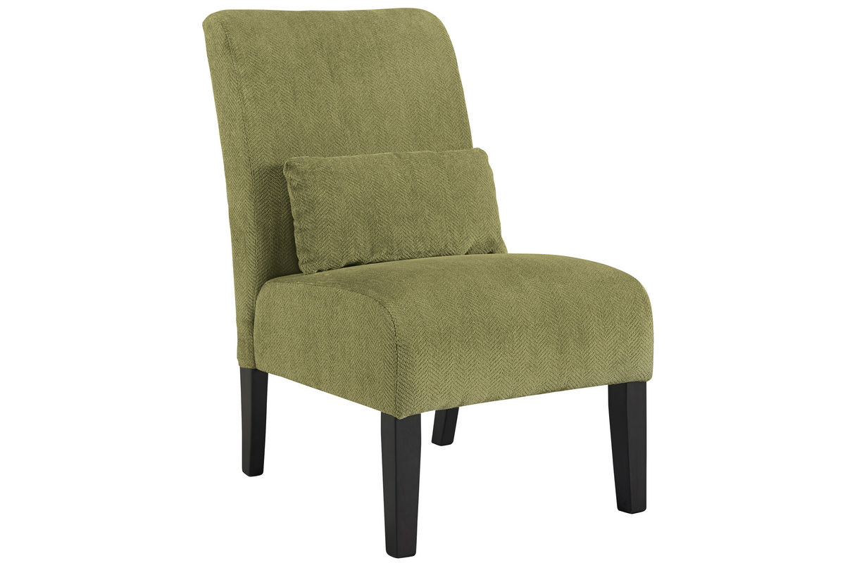 green accent chair dining room