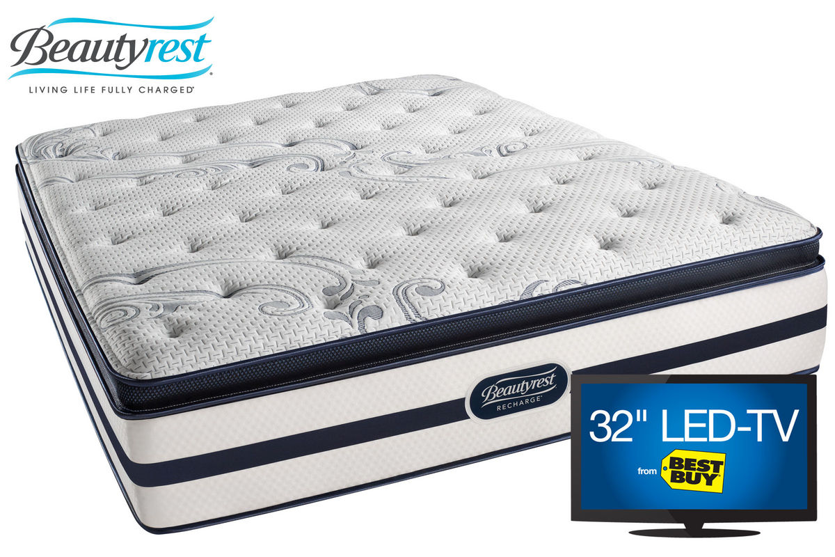 beautyrest recharge plush queen mattress only