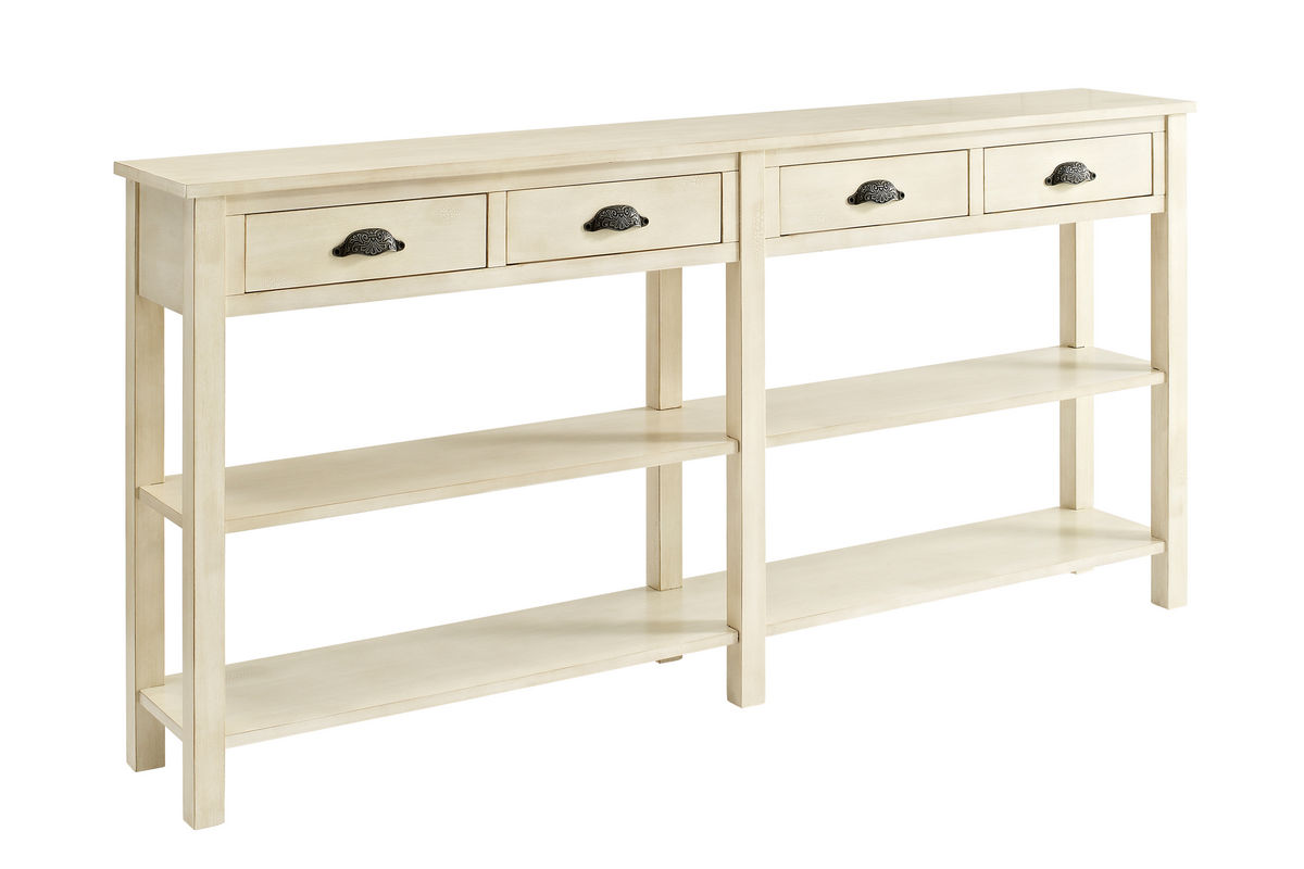 Cream Crackle Console Powell 149534 at GardnerWhite