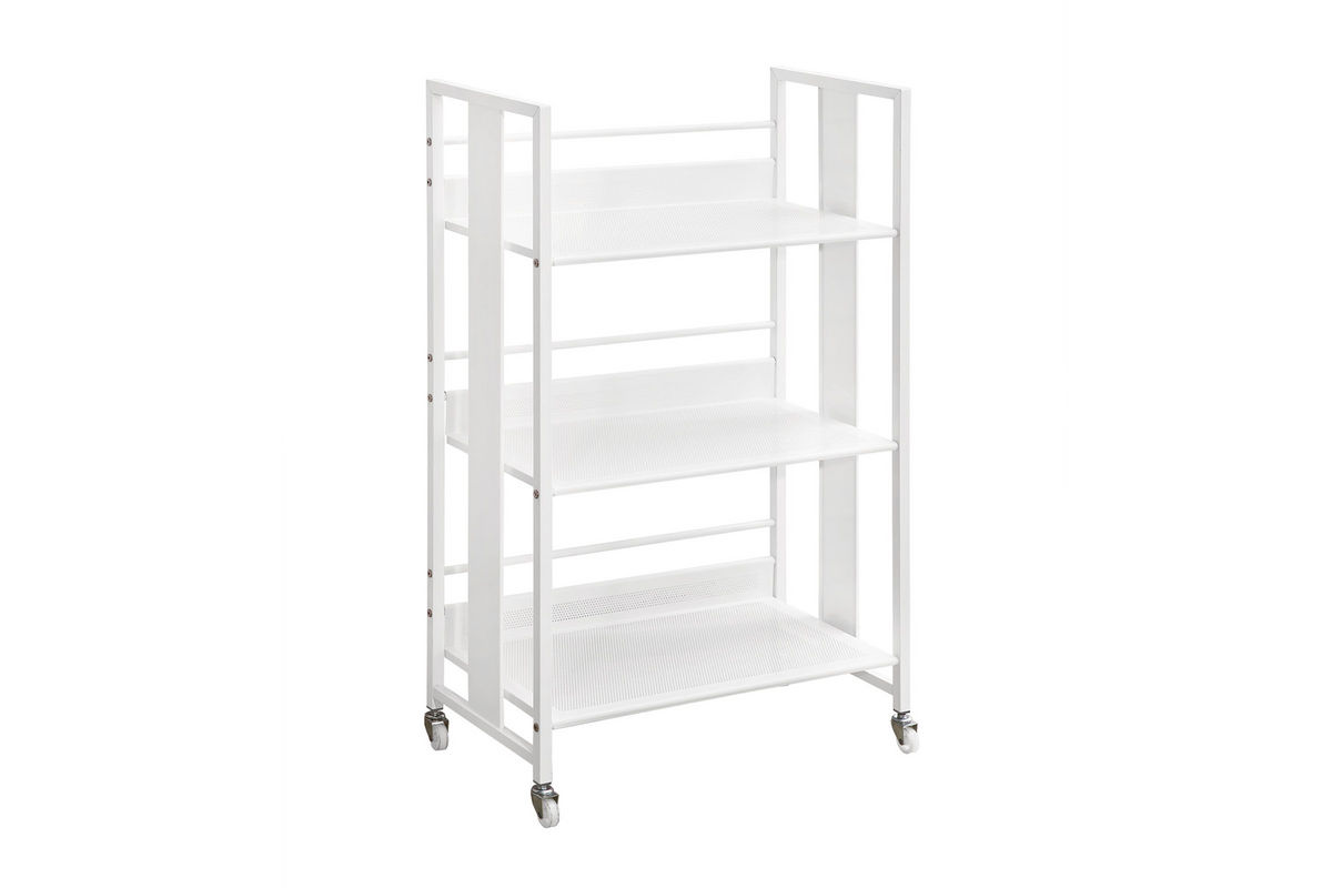 Contemporary White Metal Bookcase 800509 at GardnerWhite