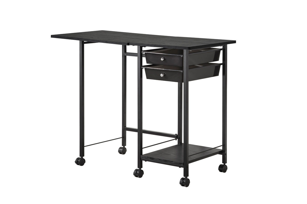 Folding Desk With Casters 800429 at GardnerWhite