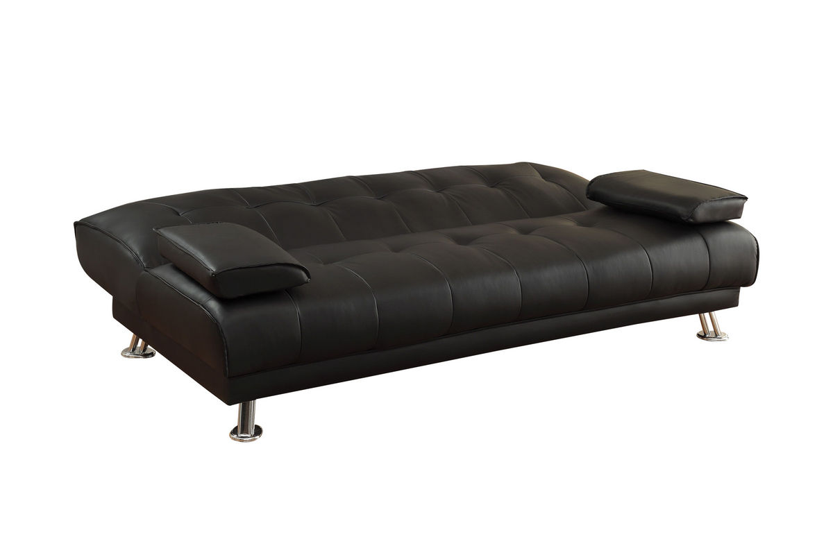 Black Leather Futon 300205 at GardnerWhite