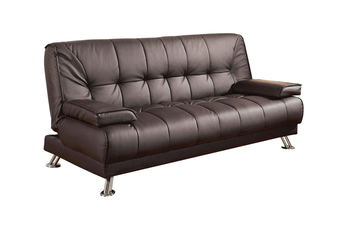Brown Leather Futon 300148