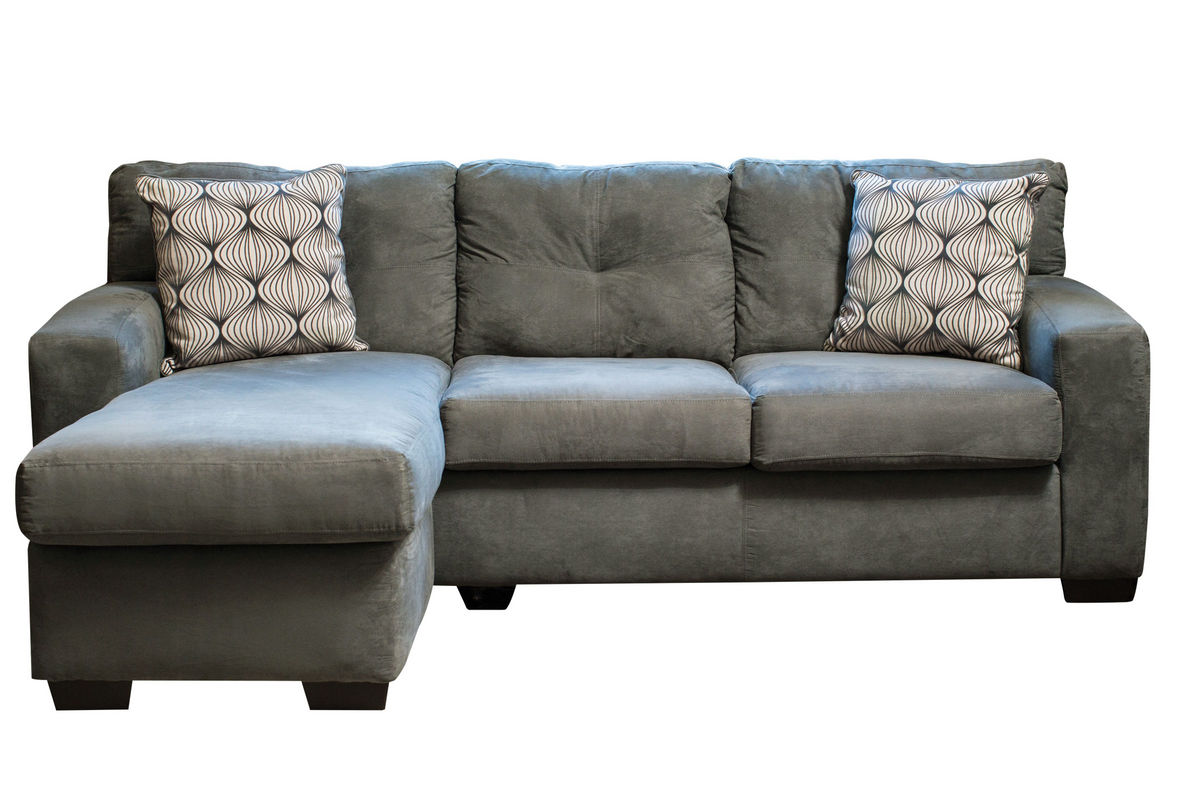 Dolphin Microfiber Sofa with Chaise at Gardner-White