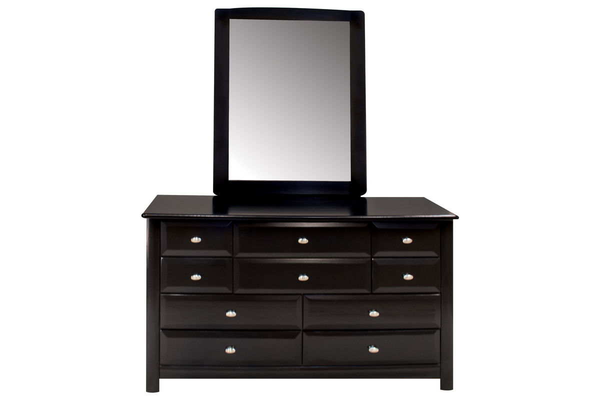 Laguna Black Dresser + Mirror at GardnerWhite