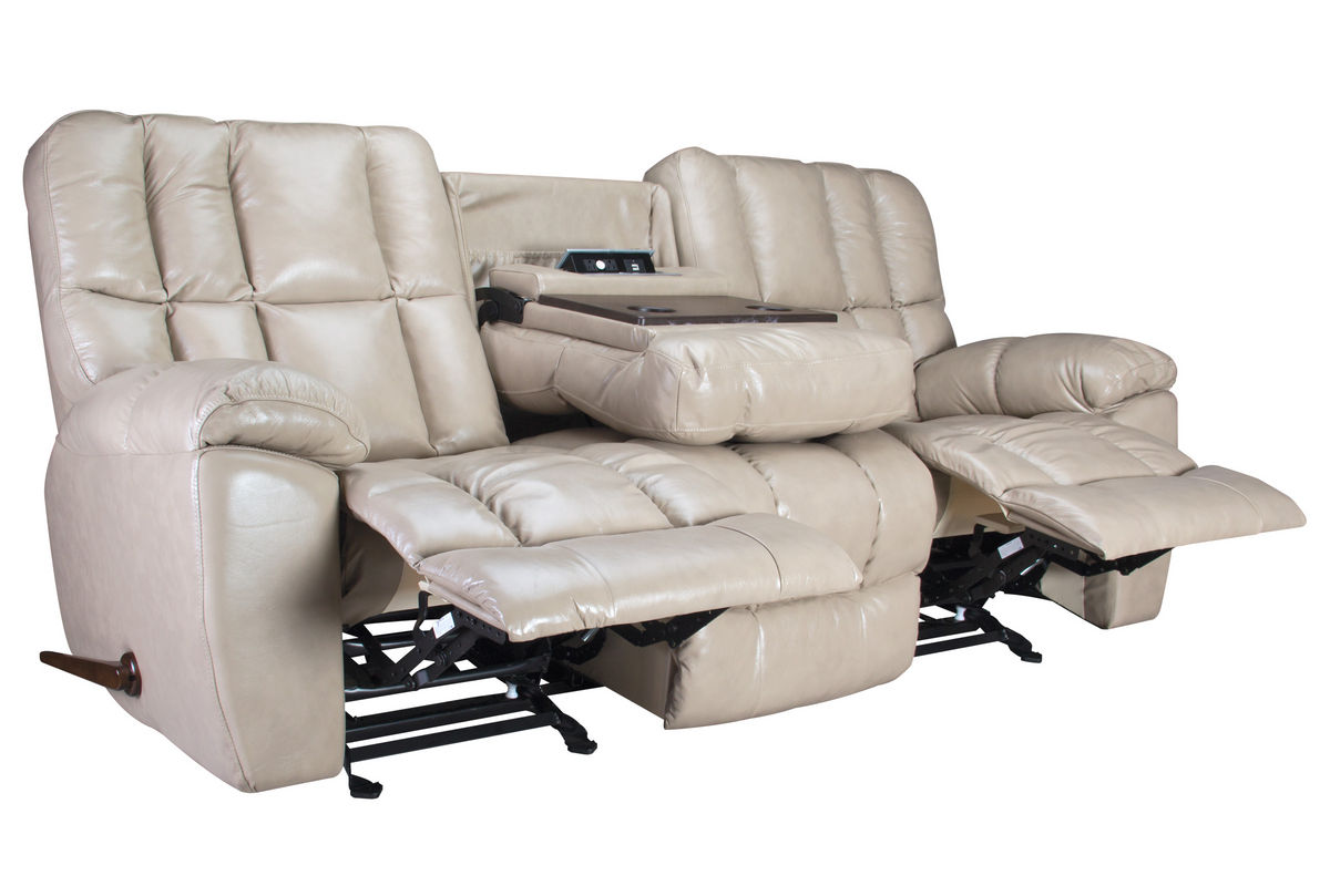 Toronto Gliding Reclining Sofa with Drop Down Table at GardnerWhite