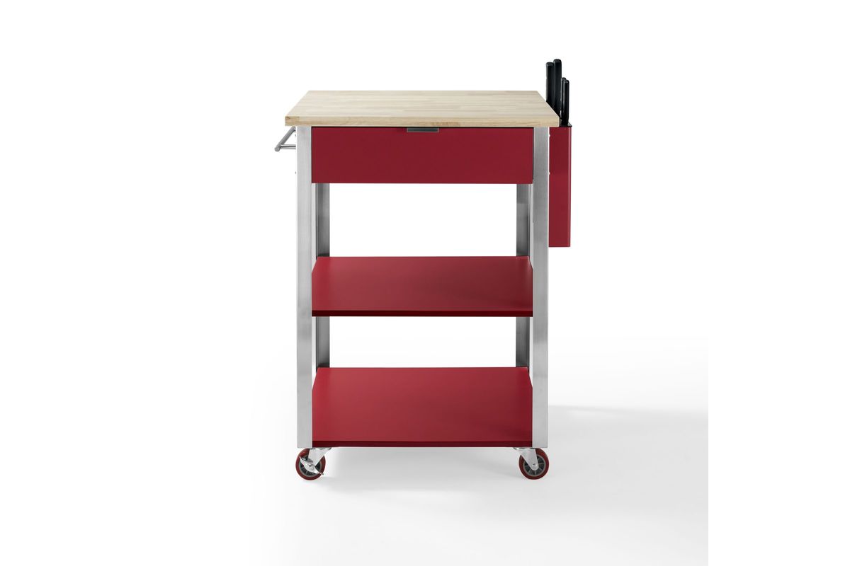 Culinary Prep Kitchen Cart in Red by Crosley at GardnerWhite