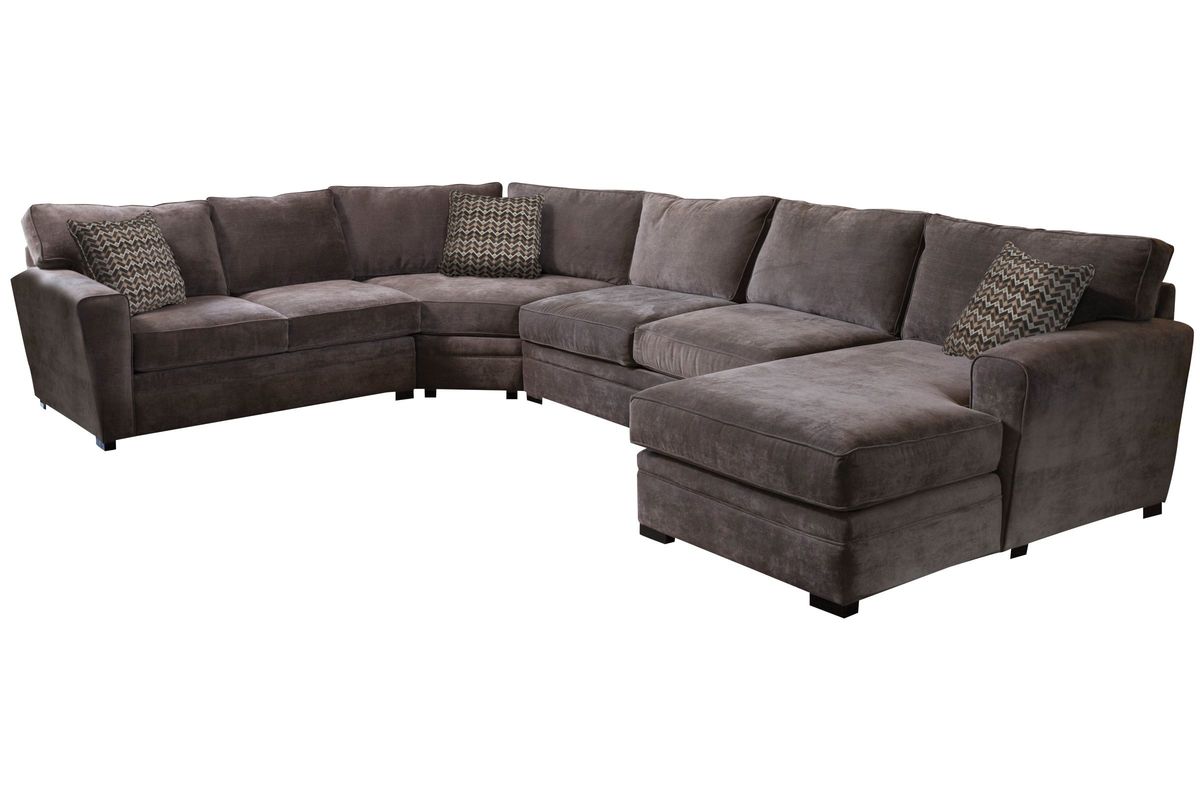 left facing leather sectional sofa