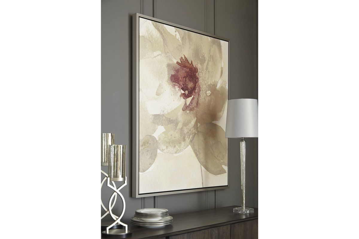 Odam Wall Art in Taupe, Gray, Purple and White by Ashley