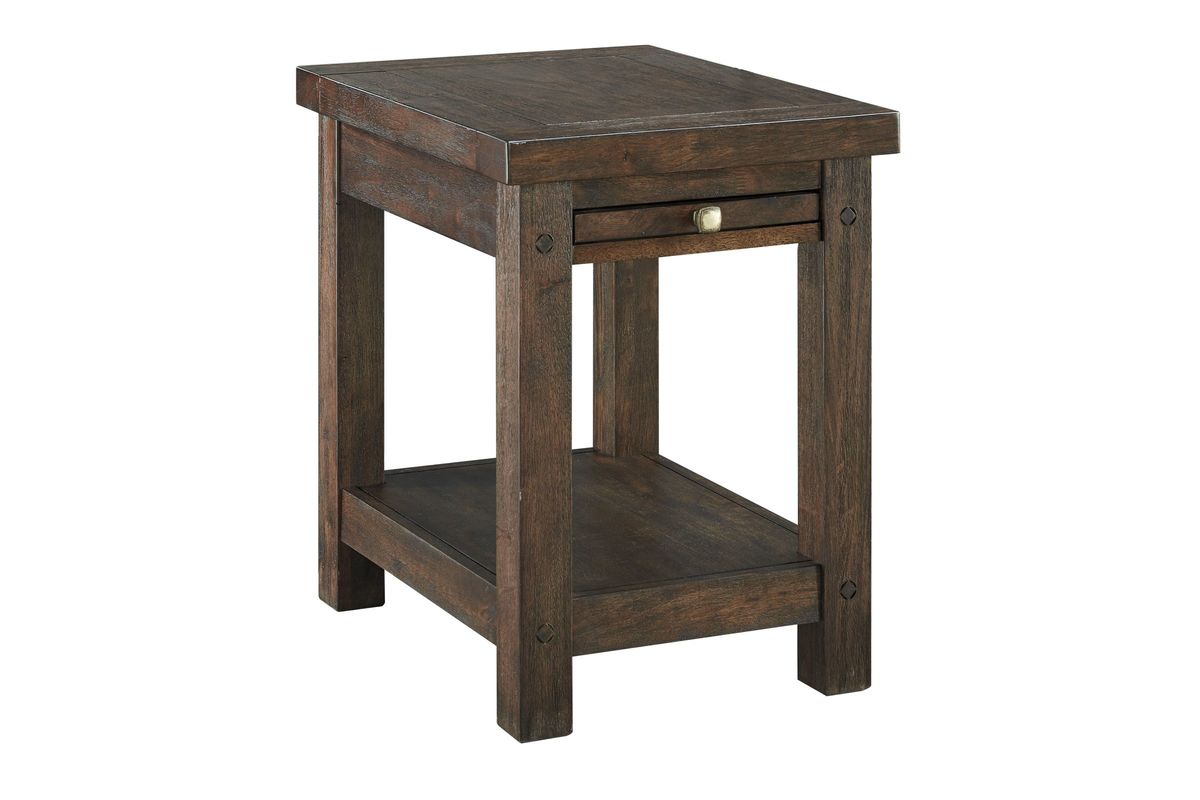 Windville Chair Side End Table in Dark Brown by Ashley