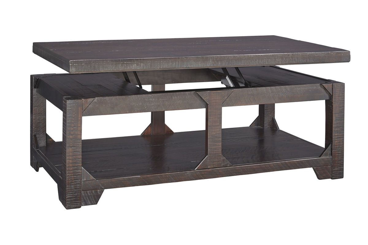 Rogness Lift Top Cocktail Table in Rustic Brown by Ashley