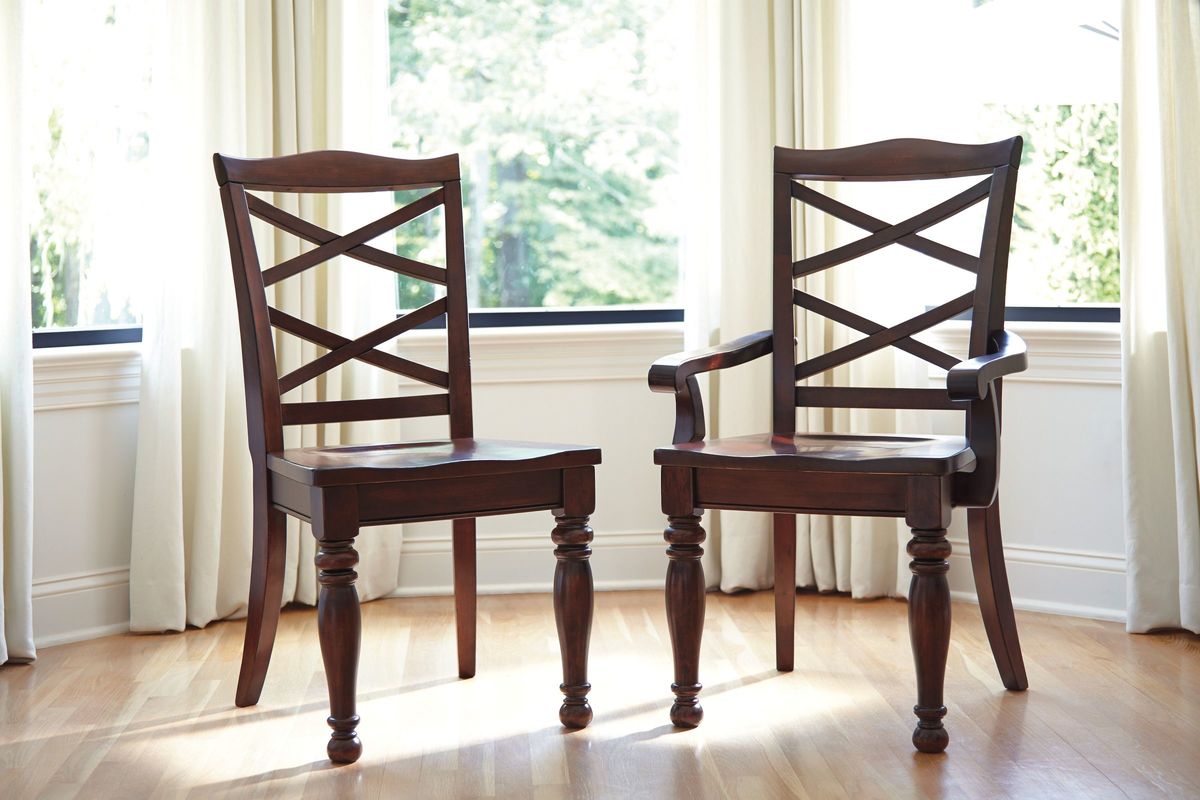 Porter Dining Room Side Chairs in Rustic Brown Set of 2 by Ashley