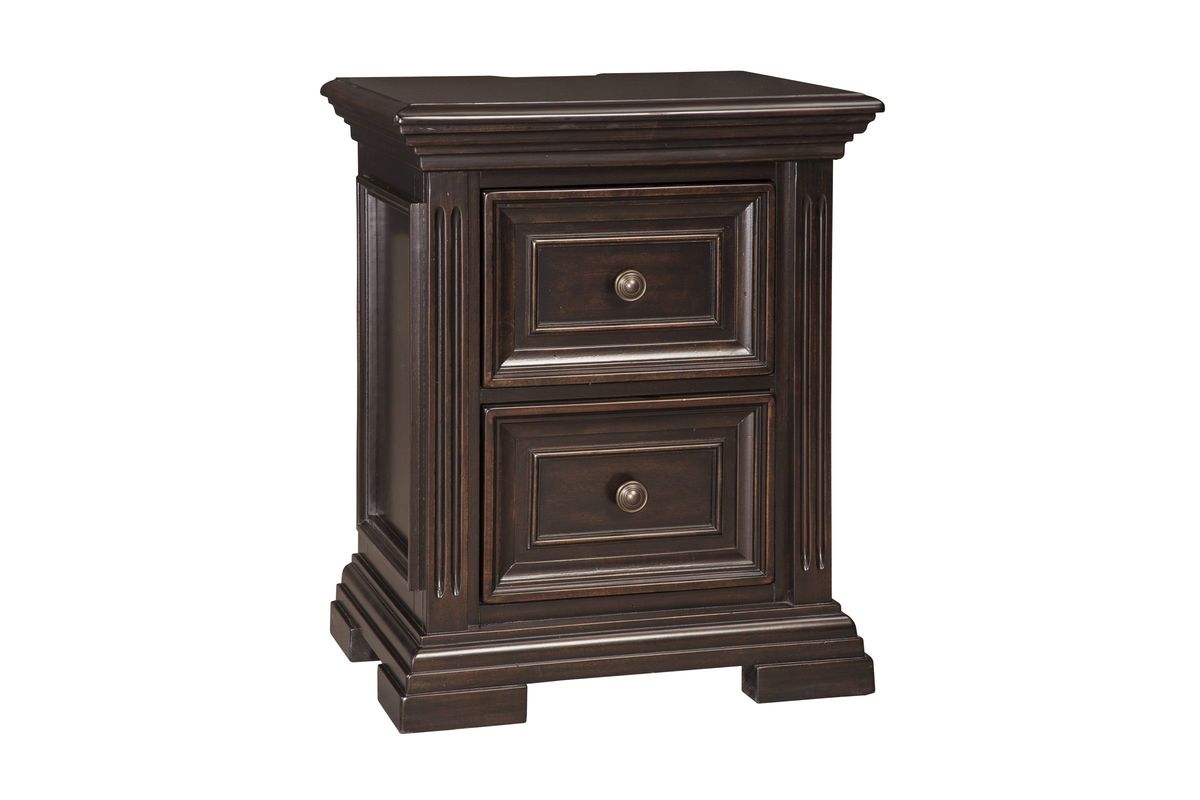 Willenburg Two Drawer Night Stand in Dark Brown by Ashley