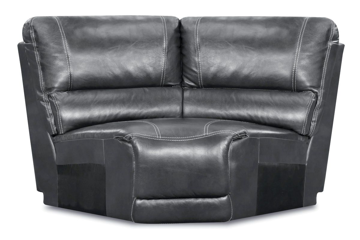 Cannon Leather Power Reclining Sectional at GardnerWhite