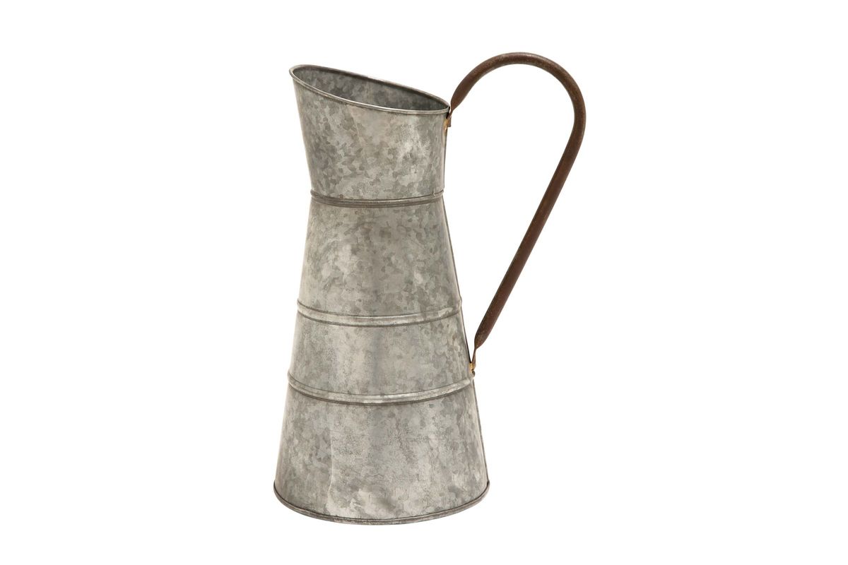 Farmhouse Rustic Galvanized Iron 16" Milk Pitcher by UMA*SHIP