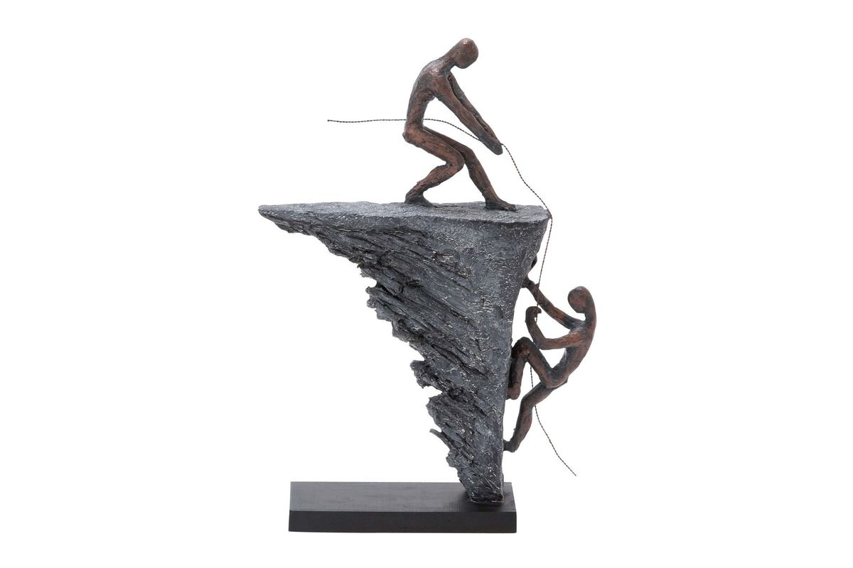 Updated Traditional Abstract Rock Climbing Figures Sculpture