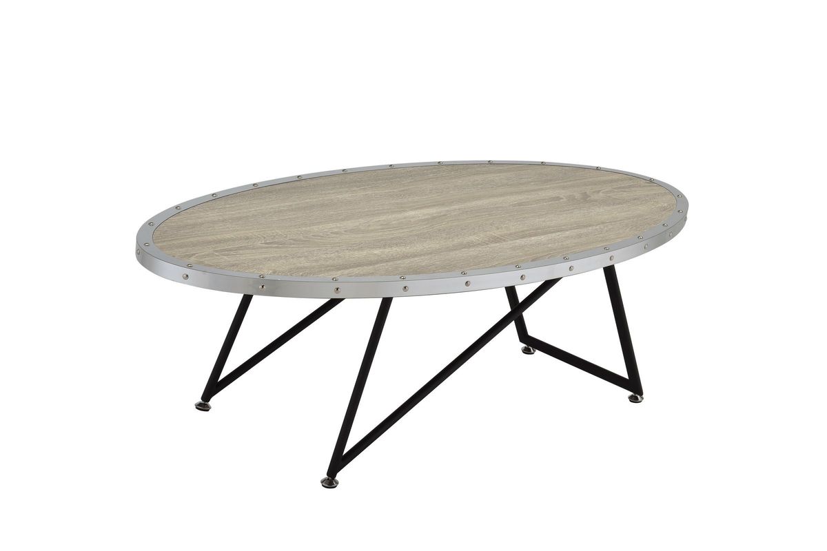 Allis Coffee Table In Weathered Grey Oak By ACME At