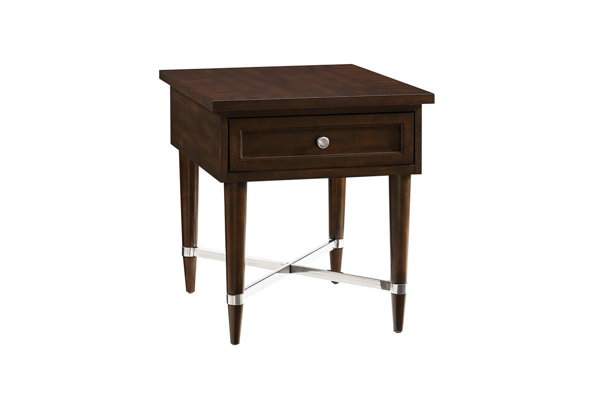 Merlot Chairside End Table at GardnerWhite
