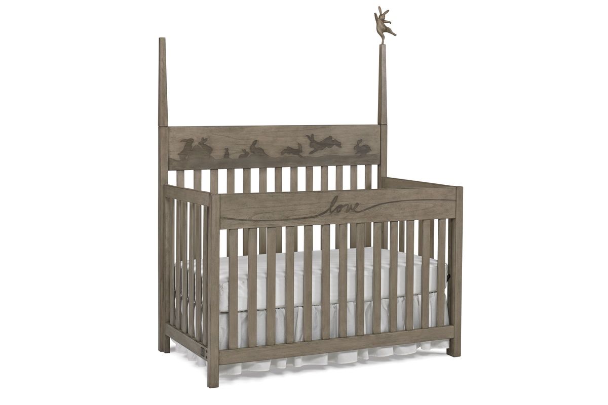 ED Ellen DeGeneres Forest Animals Convertible Crib with Guard Rail