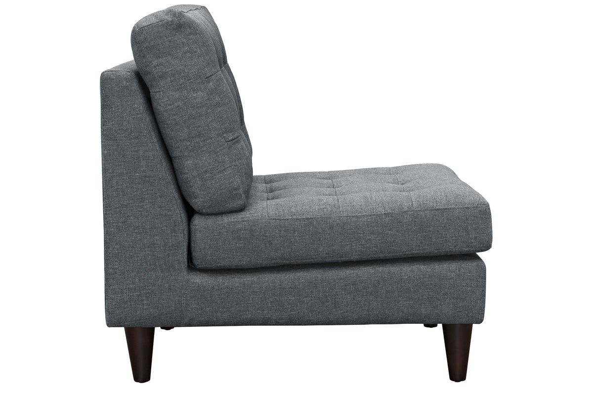Empress Armless Lounge Chair in Grey by Modway at GardnerWhite
