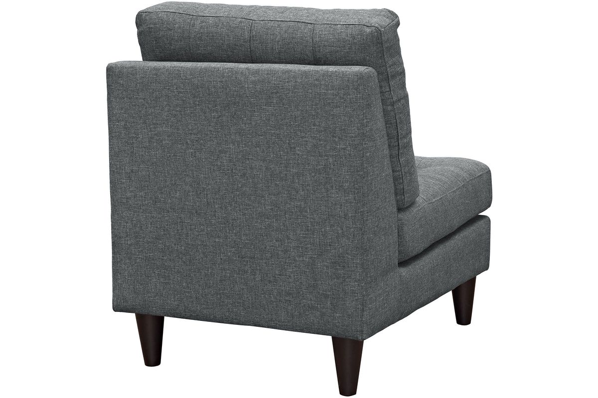 Empress Armless Lounge Chair in Grey by Modway at GardnerWhite