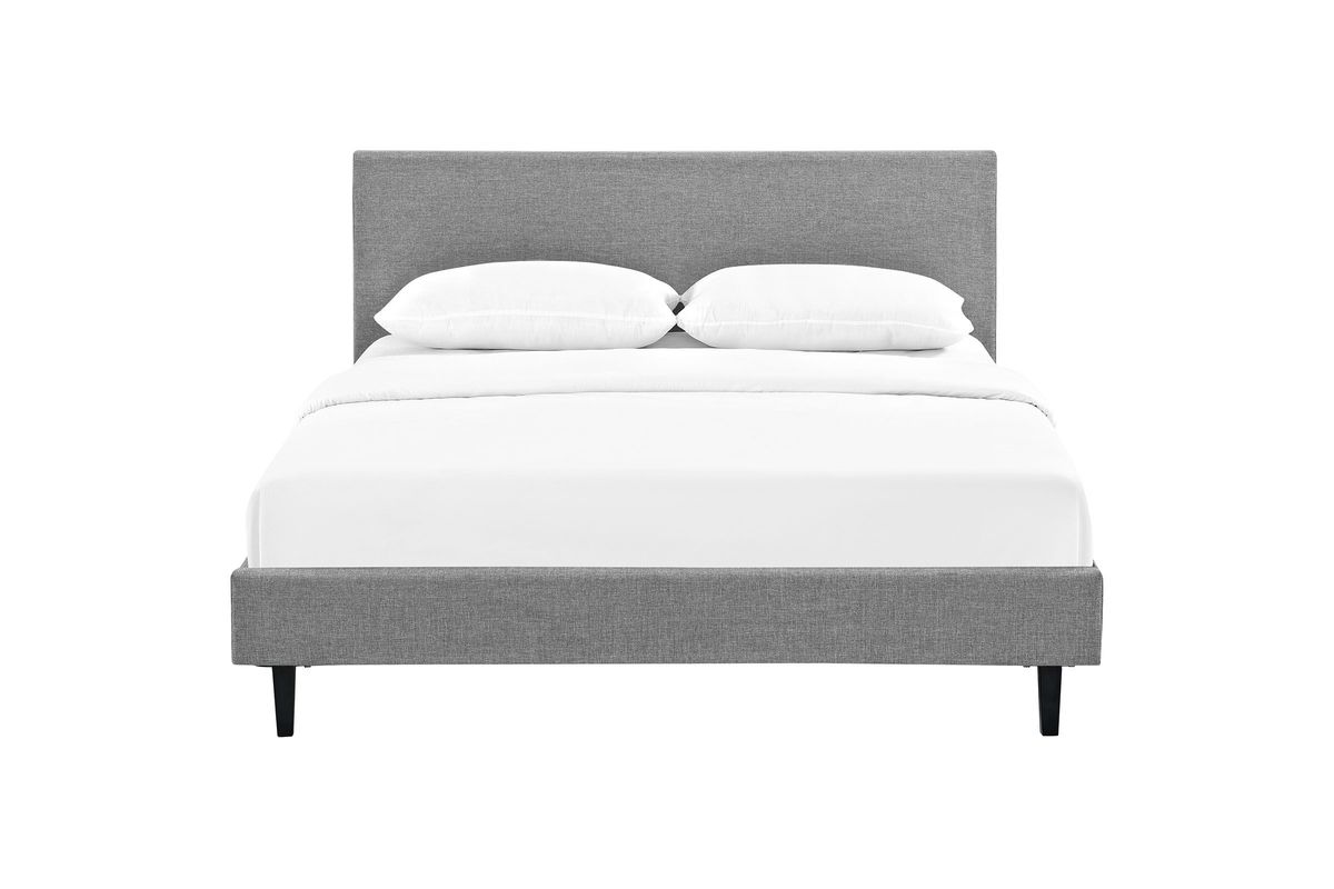 Anya Queen Bed in Light Grey by Modway at GardnerWhite