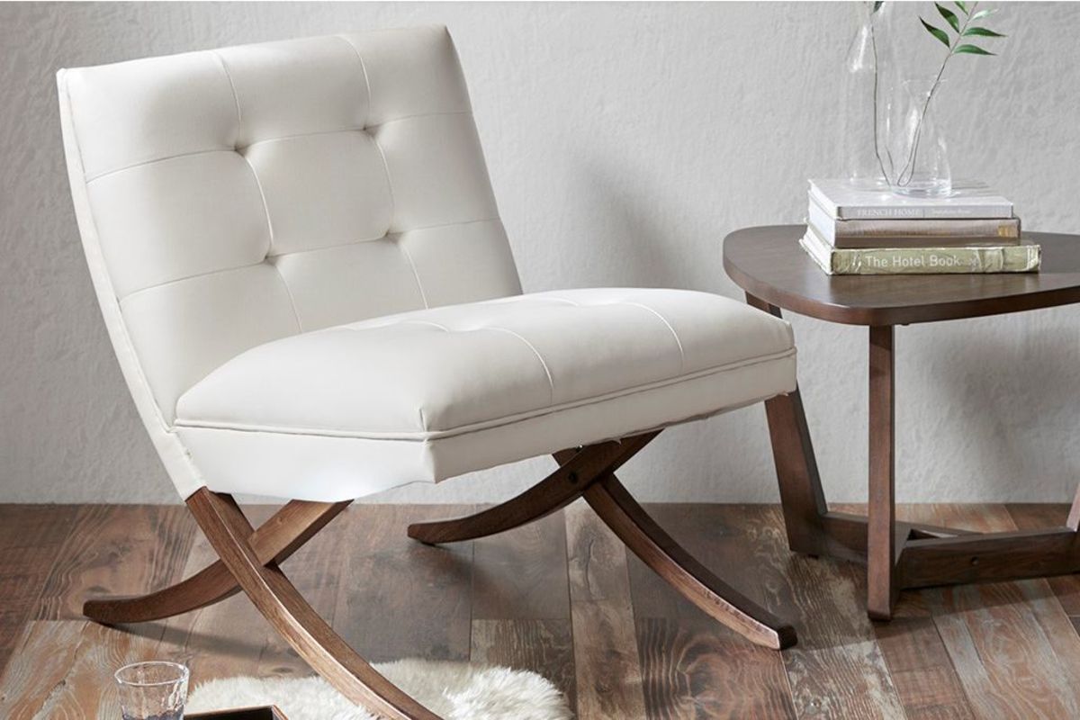 Wynn Accent Chair in White by INK+IVY at GardnerWhite