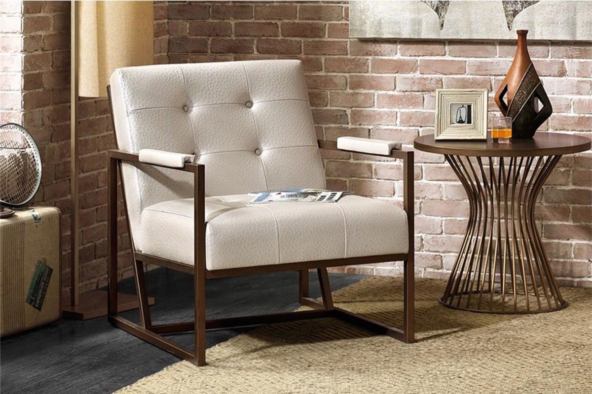 Waldorf Lounge Chair in White by INK+IVY at GardnerWhite