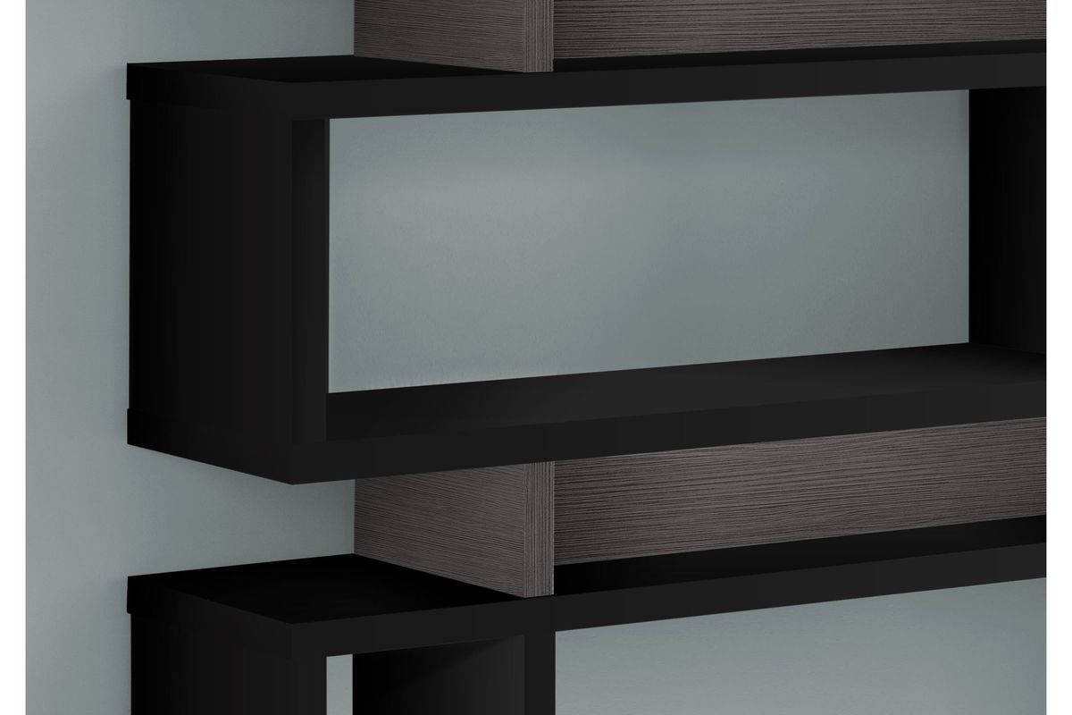 Black & Grey Modern Bookcase by Monarch at GardnerWhite