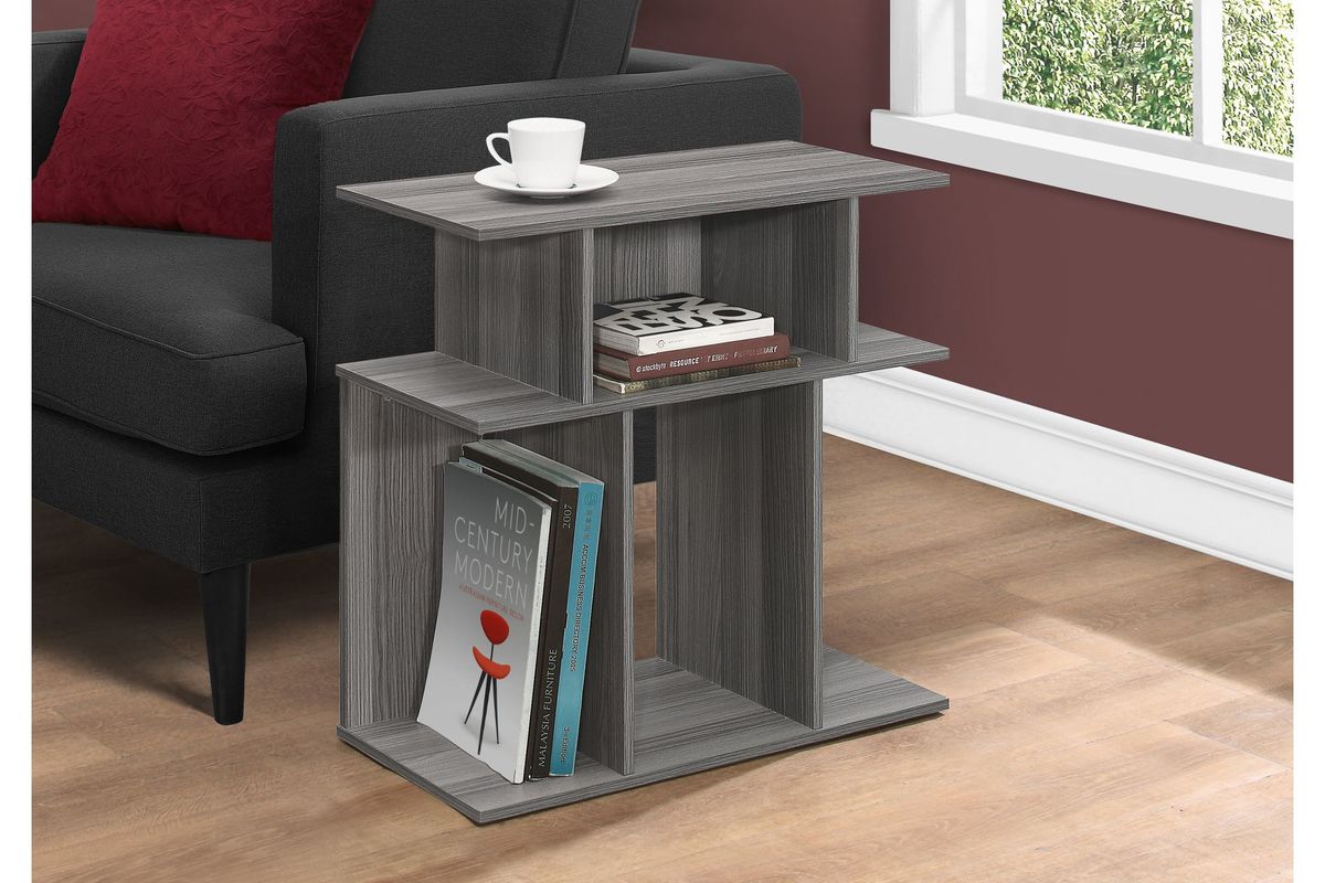 Grey Accent Side Table by Monarch at GardnerWhite
